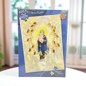 NEW Master Pieces‎ Jigsaw Puzzle Blessed Mother Jesus 1000 pc Titti Garelli Art